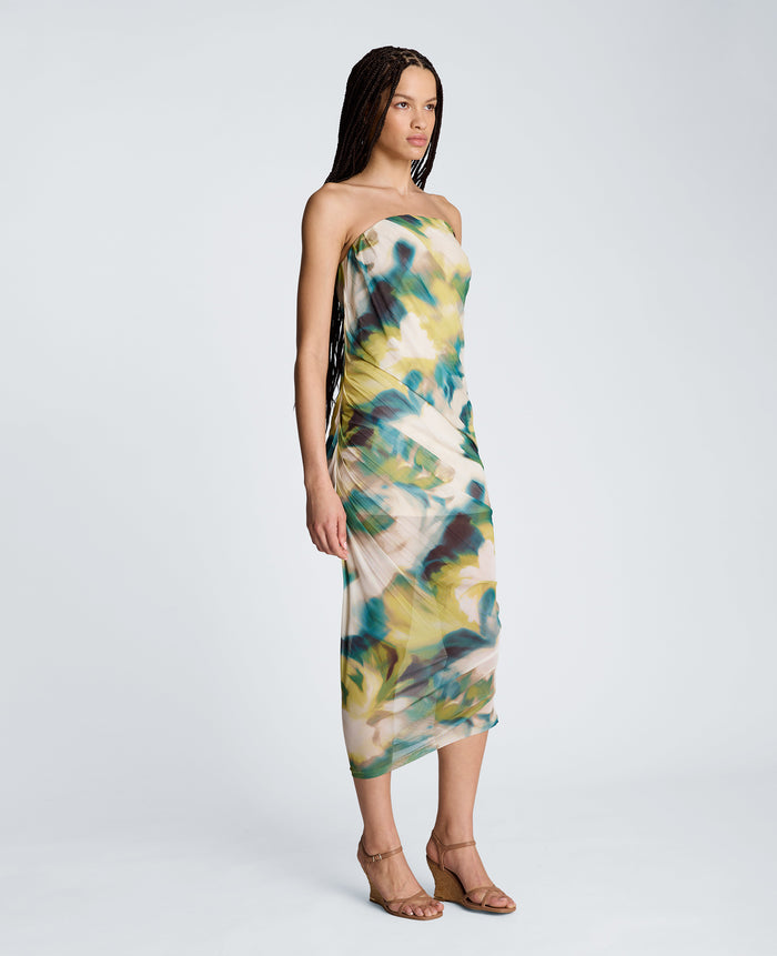 Strapless Ruched Dress