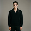 Pull col rabattu coupe ample streetwear homme - Koreanxwear - Taille M