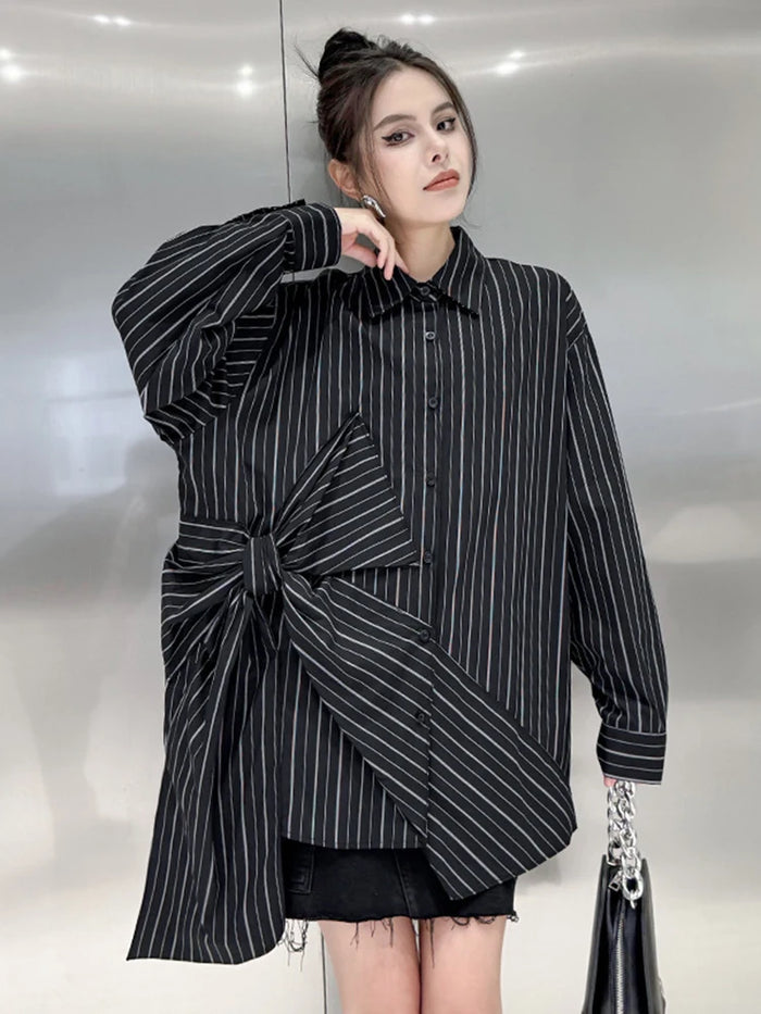 Striped Black Korean Shirt