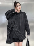 Striped Black Korean Shirt