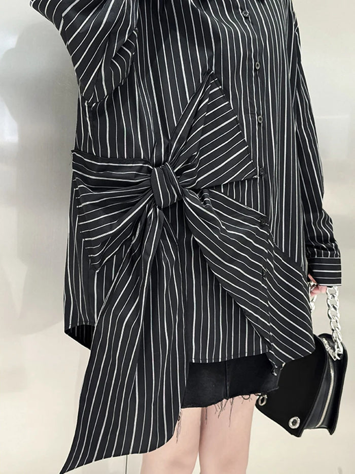 Striped Black Korean Shirt