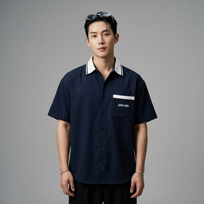 Chemise rayée ample col revers - K-fashion Coréenne - Koreanxwear - Taille M