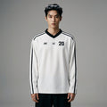 T-shirt homme loose imprimé rayures, style streetwear coréen. Disponible en noir et blanc. - Taille S