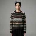Pull rayé col rond ample femme - Koreanxwear - Taille S