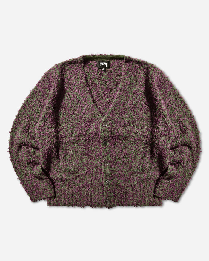 Stüssy Textured Cardigan Purple/Green Knitwears Cardigans 117291SJ 960