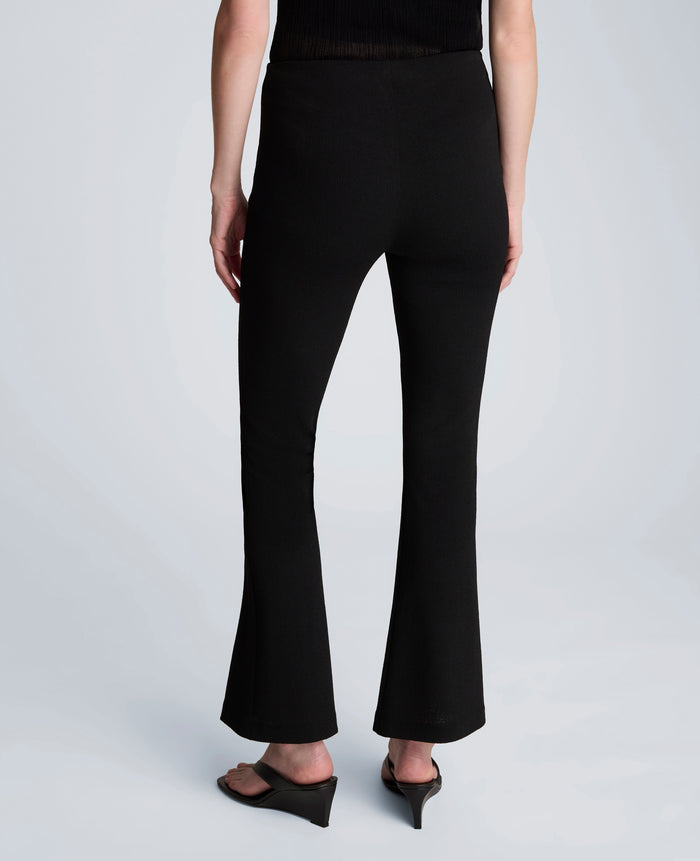 Textured Knit Pull On Flare Pant with Inner Short