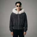 Veste à capuche épaisse homme, couleur unie, style streetwear pour l'hiver. - Taille S