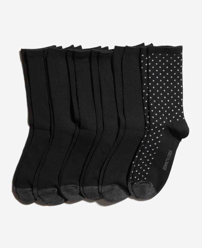 Tiny Dot Crew Socks 6-Pack
