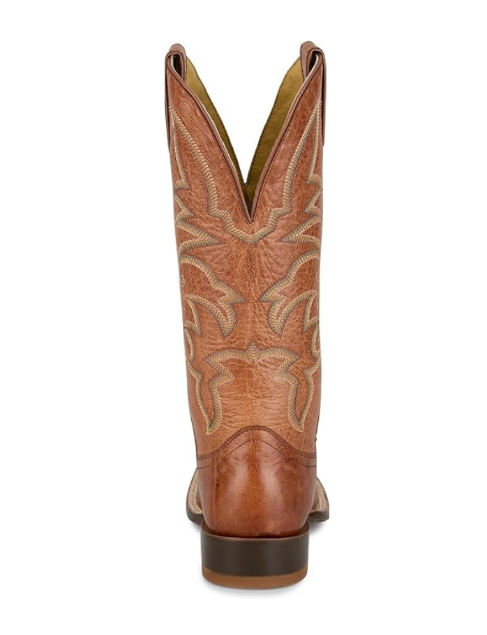 Tony Lama Women's Helena Cognac Goat Western Wide Square Toe Boot