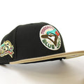 Toronto Blue Jays 25th Season New Era 59Fifty Fitted Hat (BLACK KHAKI VEGAS GOLD Under Brim)