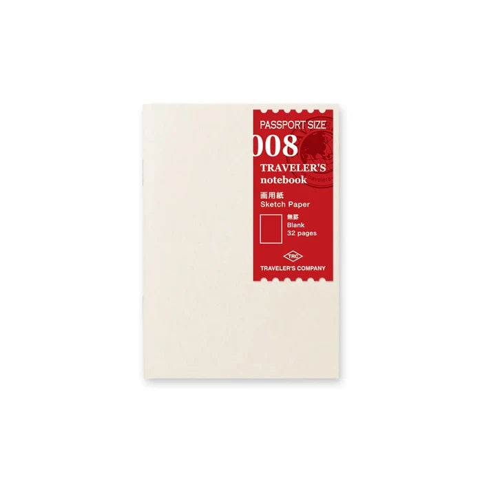 TRAVELER'S Company 008 Sketch Paper Notebook (Passport Size)