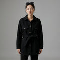 Manteau chemise ceinturé femme, style K-fashion élégant et moderne - Taille XS
