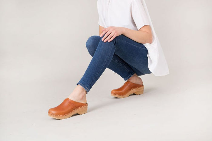 Troentorp Da Vinci Cognac Clogs - Ideal Natural
