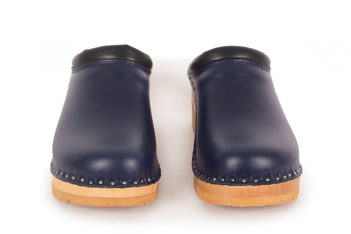 Troentorp Rembrandt Navy Blue Clogs - Ideal Natural
