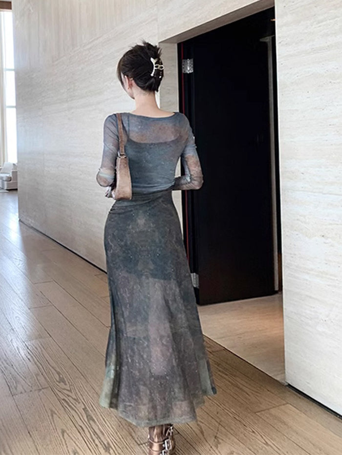 Two-Piece Set Long Dress