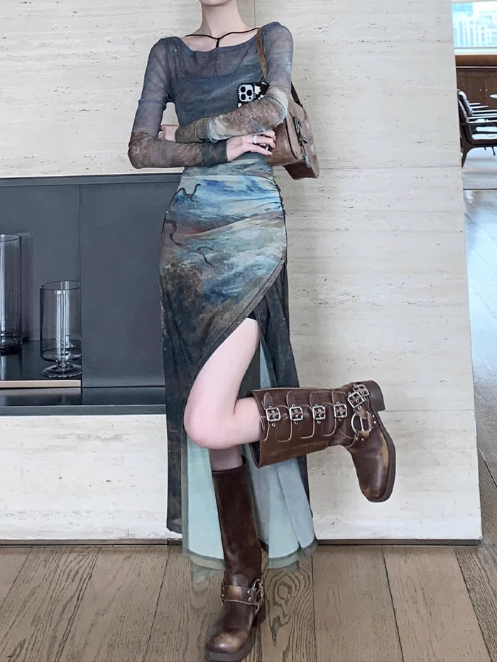 Two-Piece Set Long Dress