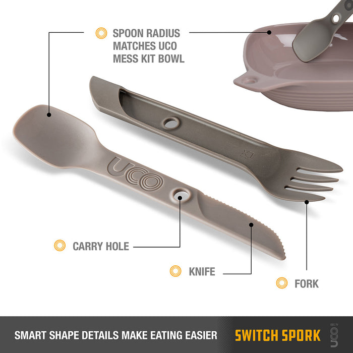 UCO GEAR SWITCH SPORK UTENSIL SET WITH TETHER - Venture