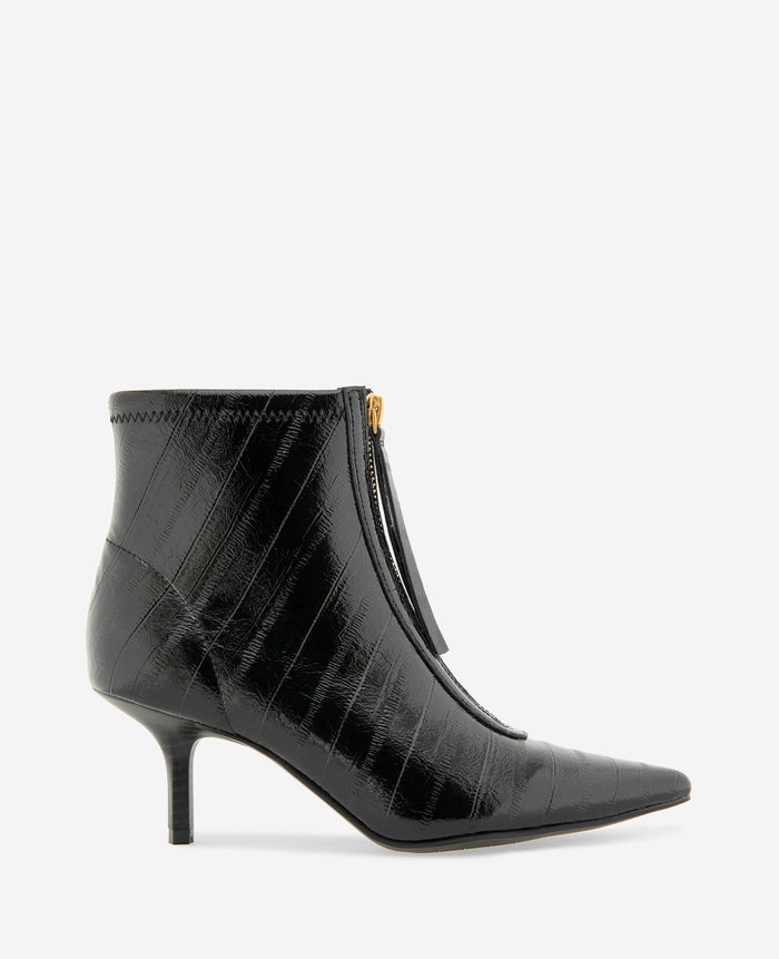 Udaya Embossed Eel Heel Bootie