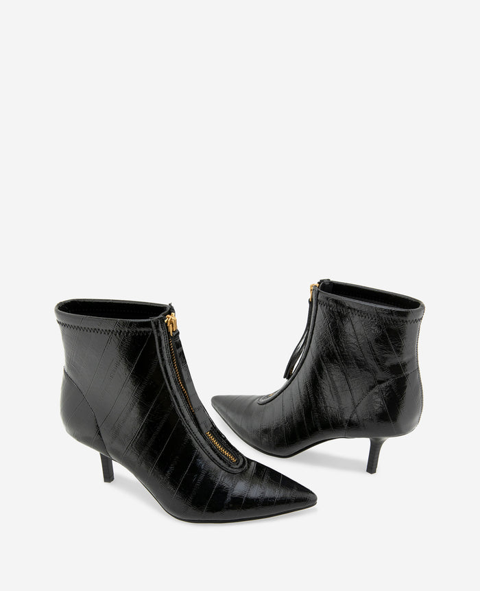 Udaya Embossed Eel Heel Bootie