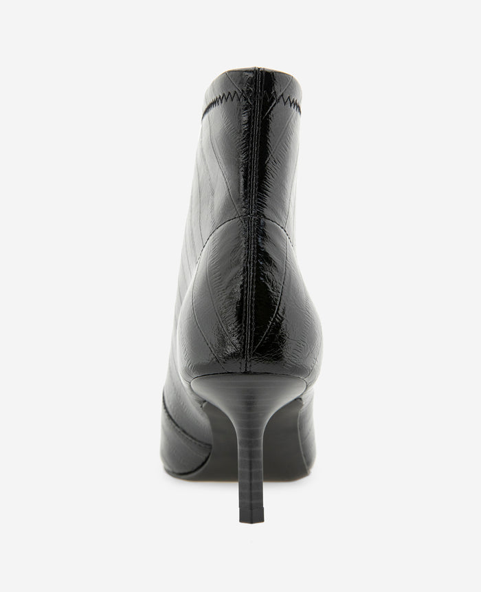 Udaya Embossed Eel Heel Bootie