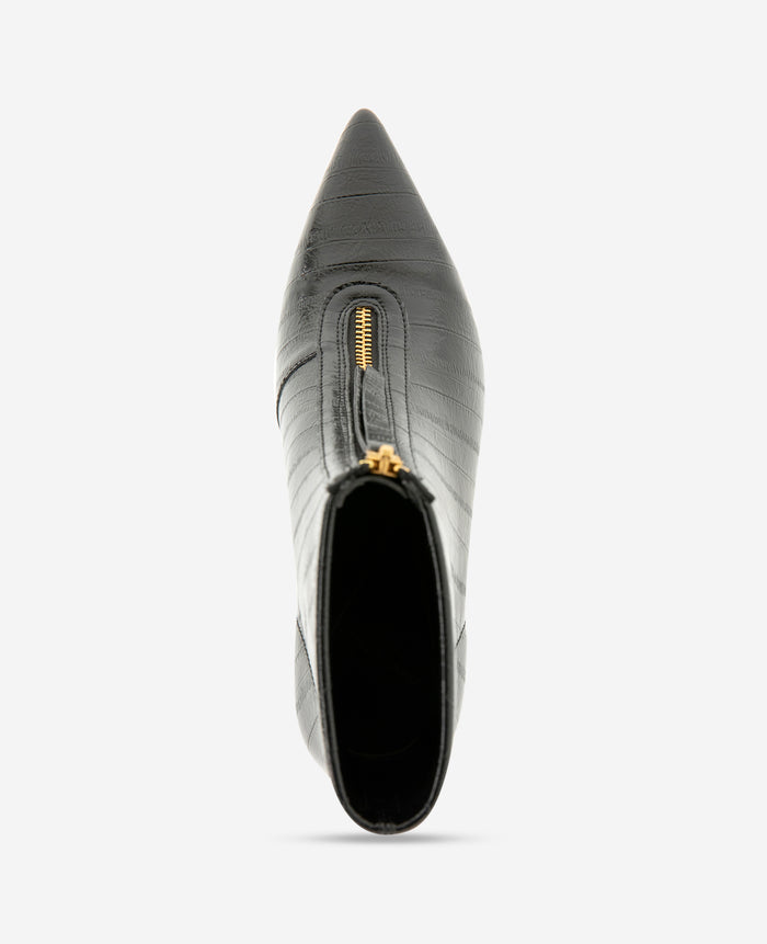Udaya Embossed Eel Heel Bootie