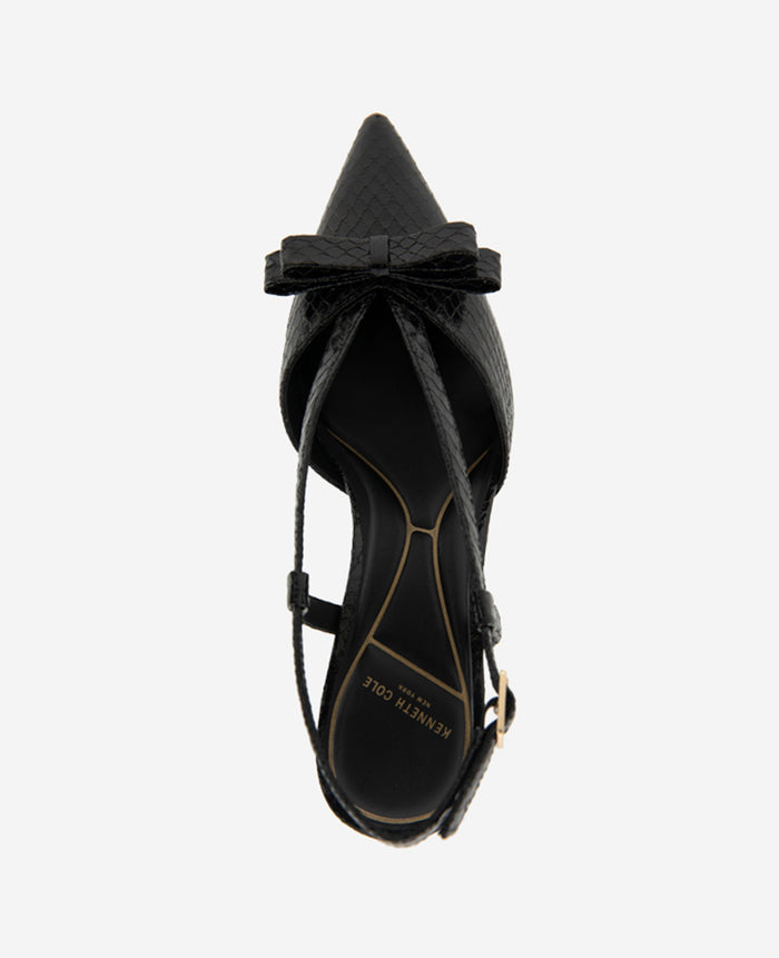 Umayra Snake Slingback Kitten Heel