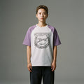 T-shirt unisexe imprimé chien teckel, manches courtes, mode K-fashion décontractée. Couleur café ou blanc gris. - Taille S