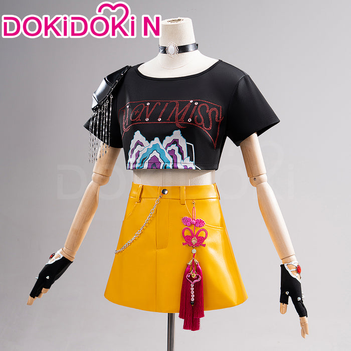 【US LOCAL SHIPPING 】【Size S-3XL】DokiDoki-N Movie Anime KPOP KILLER Cosplay Costume YELLOW SERIES