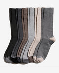 Waffle Texture Dress Crew Socks 6-Pack