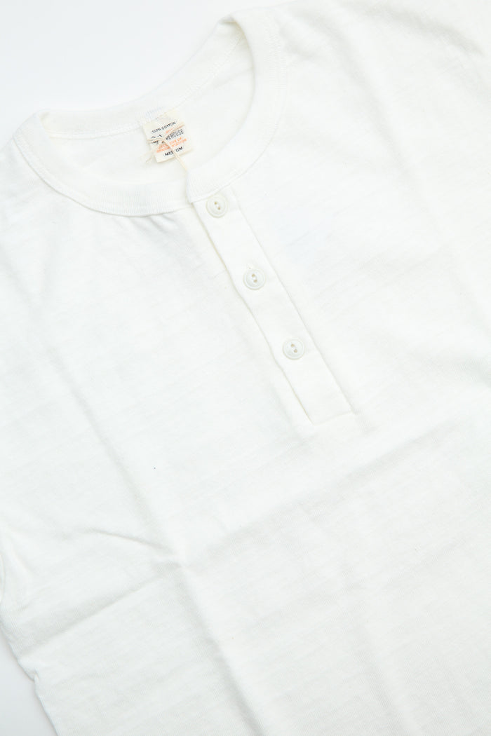 Warehouse & Co. Lot 4601 - Henley Neck T - Off White