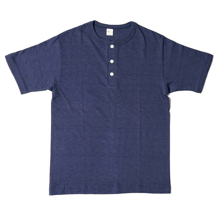 Warehouse Lot 4601 Henley Neck T - Eggplant / Navy