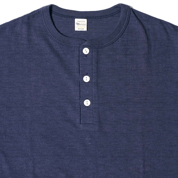 Warehouse Lot 4601 Henley Neck T - Eggplant / Navy