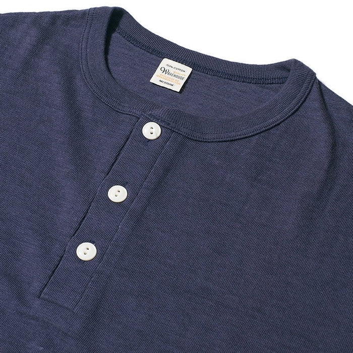 Warehouse Lot 4601 Henley Neck T - Eggplant / Navy