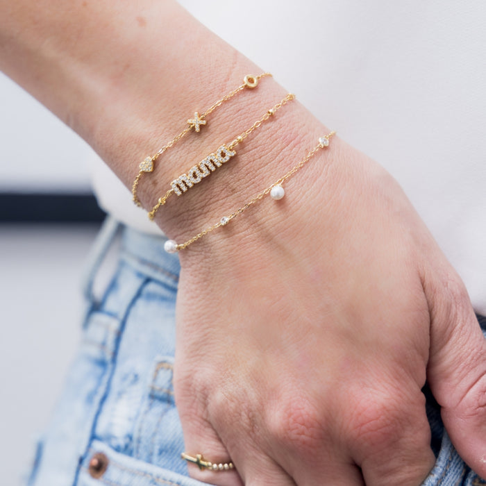 taudrey with love bracelet