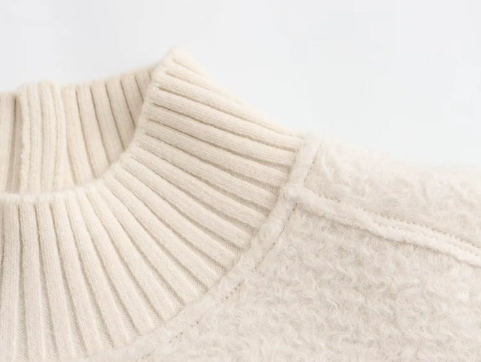 Women's Korean High-Neck Sweatshirt