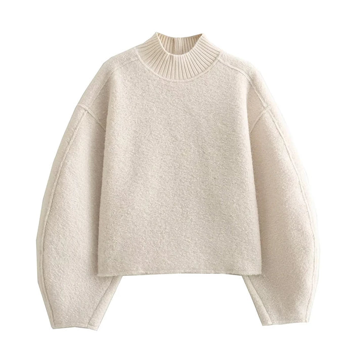 Women's Korean High-Neck Sweatshirt