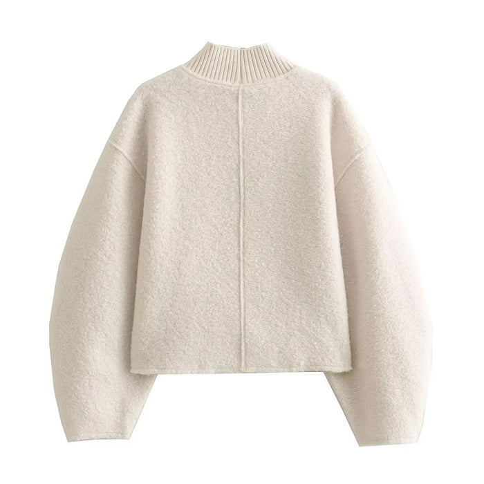 Women's Korean High-Neck Sweatshirt