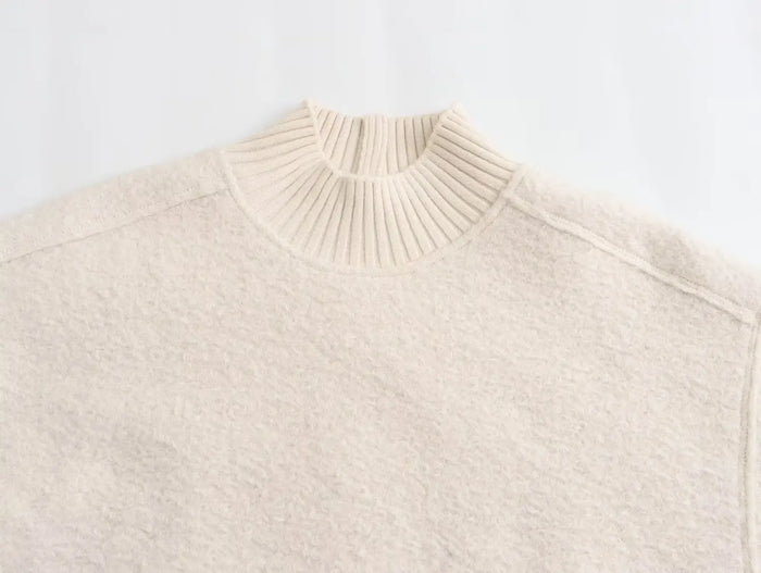 Women's Korean High-Neck Sweatshirt