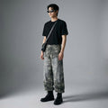 Jean camouflage étoiles usées pour homme - Koreanxwear - Taille S