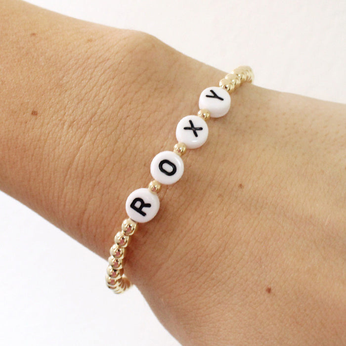taudrey writers block bracelet letter block personalized gold bracelet