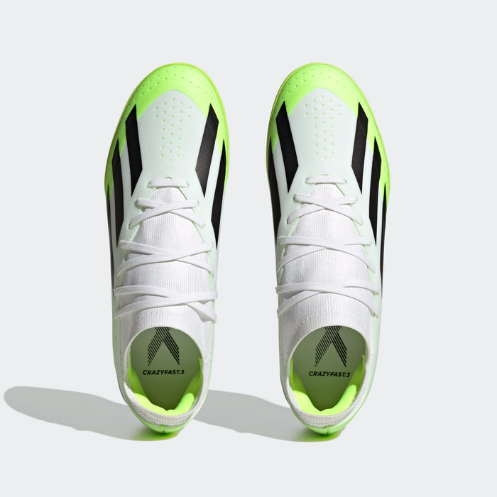 adidas X Crazyfast.3 Indoor Soccer Shoes | White/Black | Men's