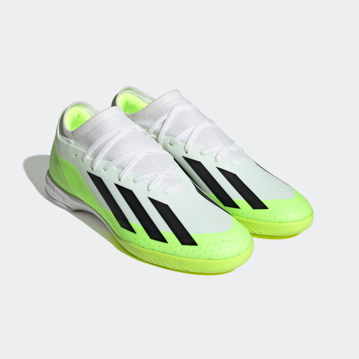 adidas X Crazyfast.3 Indoor Soccer Shoes | White/Black | Men's